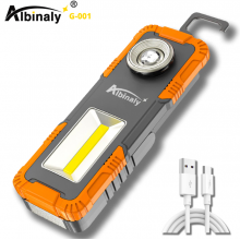  Многофункциональный светодиодный фонарь Albinaly G-001 с магнитом перезаряжаемый водонепроницаемый фонарь для кемпинга USB 1200 мА/ч