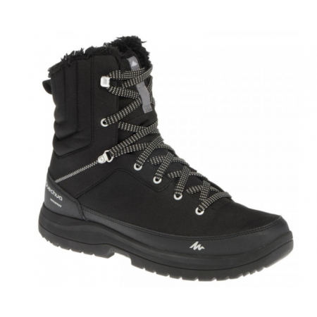 Зимние высокие утеплённые мужские ботинки QUECHUA 100 HIGH WARM  39/25.5 см Black