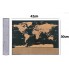 Скретч карта мира Deluxe World Travel Map  в тубусе черная  42 x 30 см