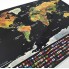Скретч карта мира Deluxe World Travel Map  в тубусе черная  42 x 30 см