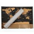 Скретч карта мира Deluxe World Travel Map  в тубусе черная  42 x 30 см
