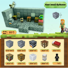 Магнитний конструктор "Minecraft" Каменный Дом 80 деталей (Т051) Магнитний конструктор "Minecraft" Каменный Дом 80 деталей (Т051)