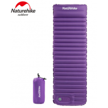 Коврик надувной матрас Naturehike NH18Q001-D 185 х 60 см Фиолетовый коврик для палатки, влагостойкий 