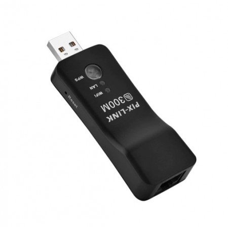 USB LAN Wi-Fi репитер PIXLINK LV-UE01 300M (универсальный заменитель USB Wi-Fi адаптеров для любых телевизоров со SmartTV)