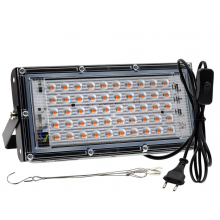 Мощный Фито прожектор полного спектра для растений и рассады 50Вт 50LED 240*125 мм (с проводом и выключателем) Мощный Фито прожектор полного спектра для растений и рассады 50Вт 50LED 240*125 мм (с проводом и выключателем)