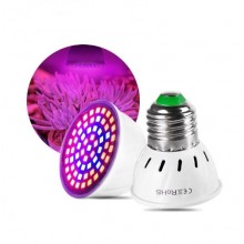 Светодиодная Ультрафиолетовая 48LED Фито Лампа E27 3Вт Светодиодная Ультрафиолетовая 48LED Фито Лампа E27 3Вт