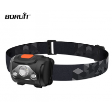 Cветодиодный налобный фонарь BORUiT YHX-1430 MINI 1*XPE+2*2835 красный свет Головной фонарь для охоты, кемпинга, рыбалки (ААА*3 ИДУТ В КОМПЛЕКТЕ)