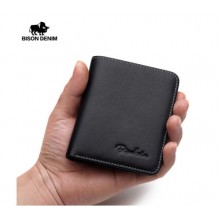 Мужской кожаный кошелёк портмоне Bison N4429-2B Black 