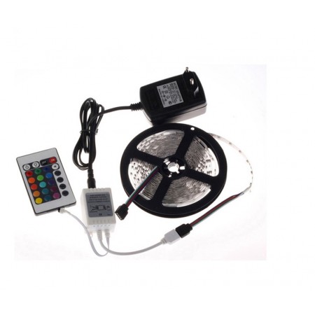Светодиодная лента LED 3528 RGB c пультом переключения цвета  5м.