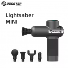 Массажер терапевтический перкуссионный Booster Lightsaber Mini 2000 mAh Черный 4 насадки 