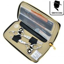Ножницы для стрижки волос 17,2 см "Smith Chu Japan 440c, филировочные ножницы для стрижки волос, 2 расчески, чехол A0036C Комплект
