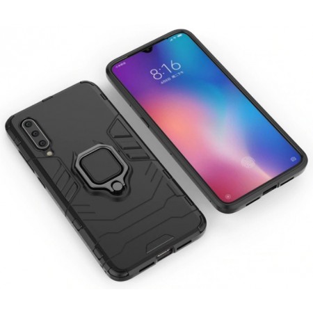 Чехол-накладка противоударный Verte-X для смартфона Xiaomi 9 SE черный с магнитной вставкой 