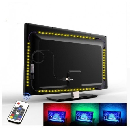 USB гибкая Светодиодная RGB 5050 LED лента DC5V  фонового освещения ТВ .