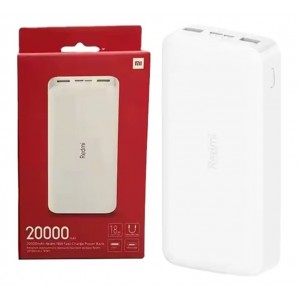 УМБ Павербанк, внешний аккумулятор Xiaomi Redmi Power Bank 20000mAh 2xUSB QC3.0 18W PB200LZM White (VXN4304GL)