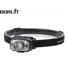 Cветодиодный налобный фонарь BORUiT B33 XP-G2 + 2*3030 красный свет 5-Режимов фокусировки USB-подзарядка 1200 mAh для охоты, кемпинга, рыбалки 